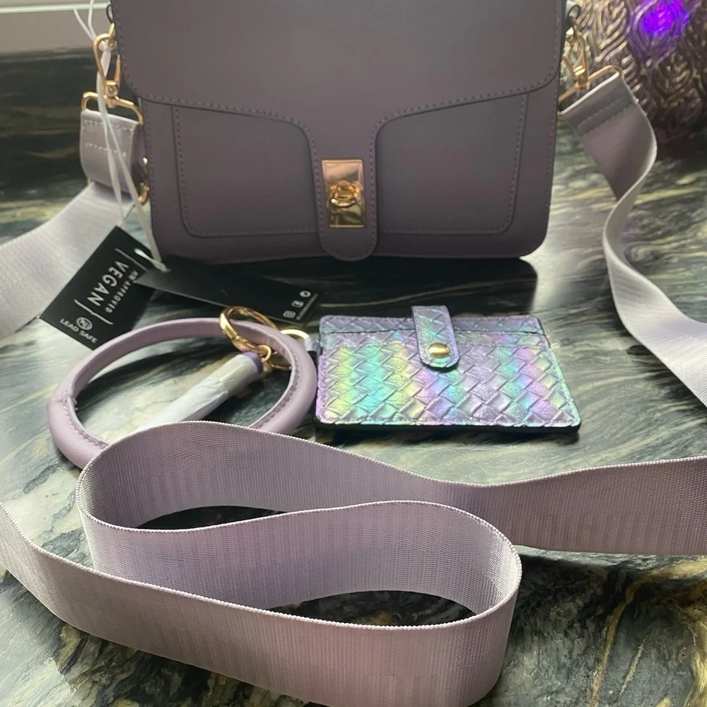 LILAC CROSS BODY BAG VEGAN NWT